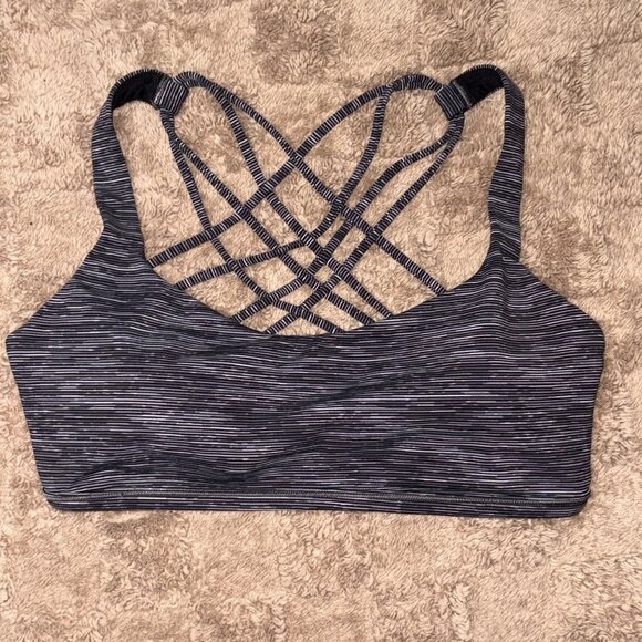 Lululemon Free To Be Wild Bra We From Space Black Grey Luxtreme Yoga Sports 8 - Picture 7 of 9